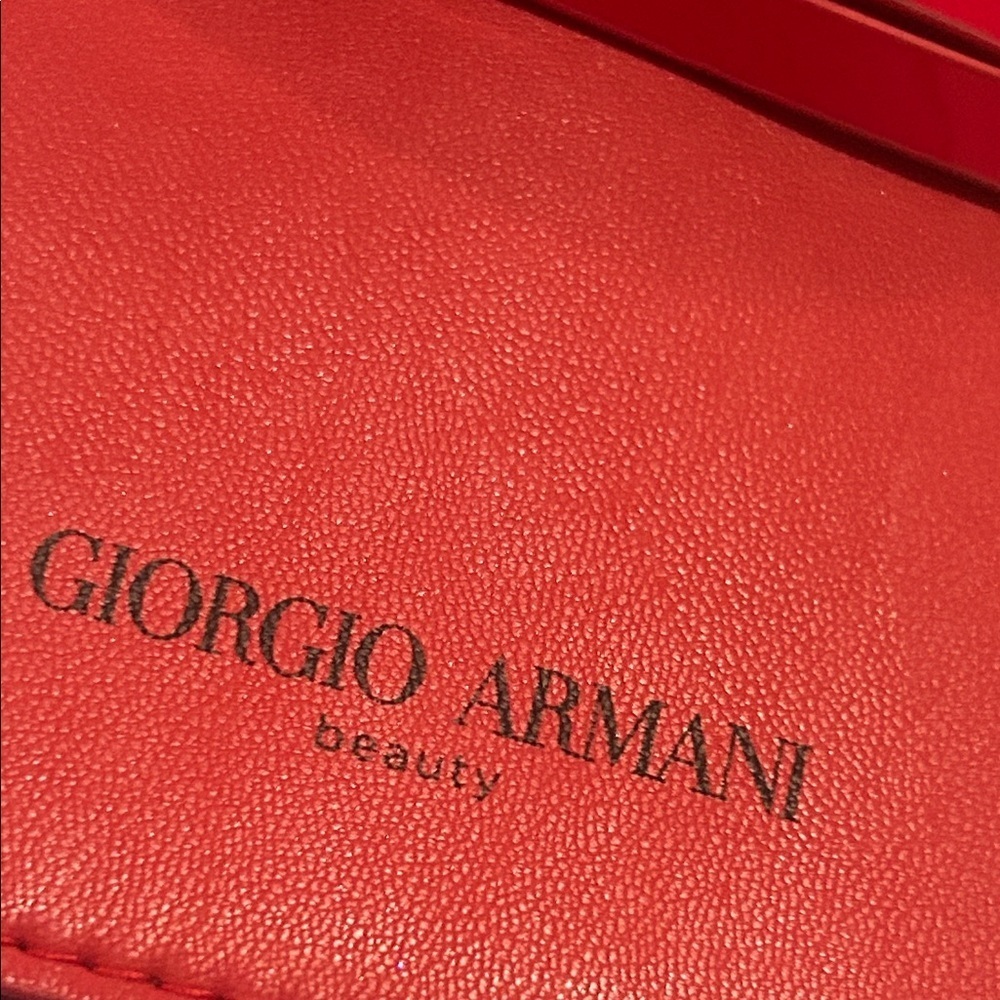 Giorgio Armani Beauty trifold red Vintage Makeup brush lipstick holder organizer - Picture 3 of 7